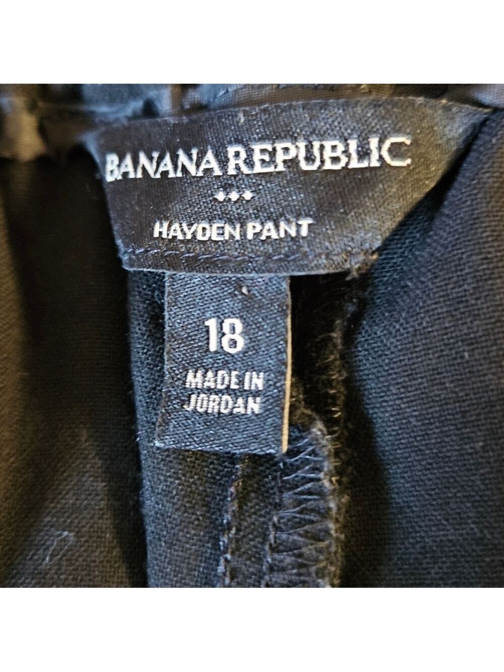 Banana Republic Black Hayden Trousers Women's Size 18 - Picture 2 of 6